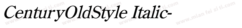 CenturyOldStyle Italic字体转换
